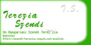 terezia szendi business card